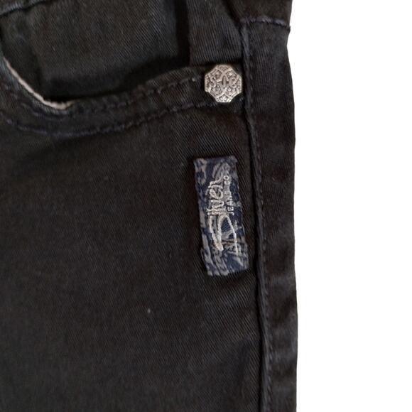 Silver Jeans Co Little Girls Black Sasha Slim Straight Denim Jeans Size 4 - Picture 3 of 9